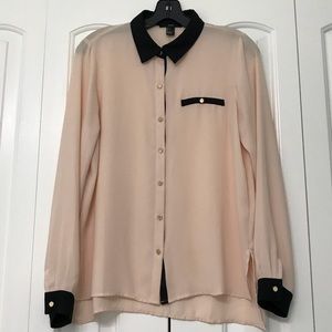 Neutral Color Long Sleeves Shirt